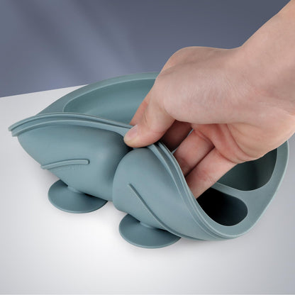 Eascrozn 2 Pack Silicone Suction Plates for Baby, Spoons and Forks Set