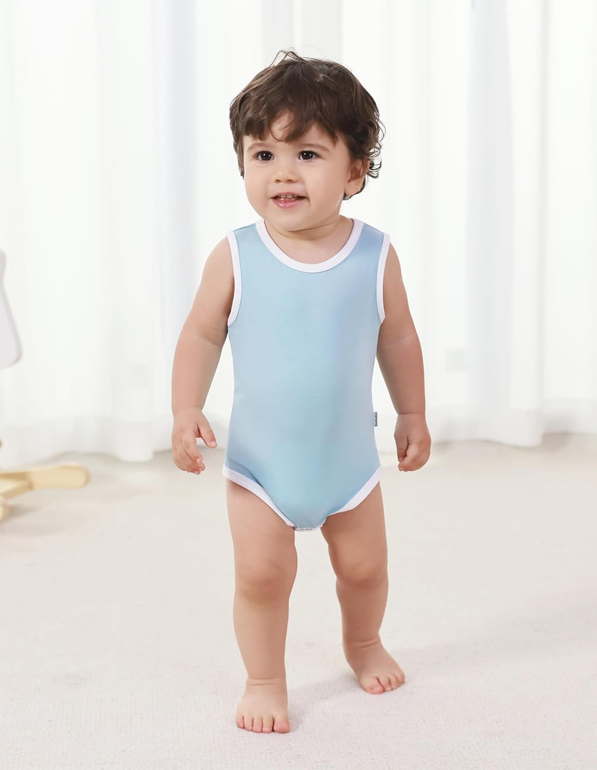 Baby Boy Girl Pajamas Toddler Infant Unisex Sleeveless Sleep Bodysuit Sleepwear Newborn Snap Snug