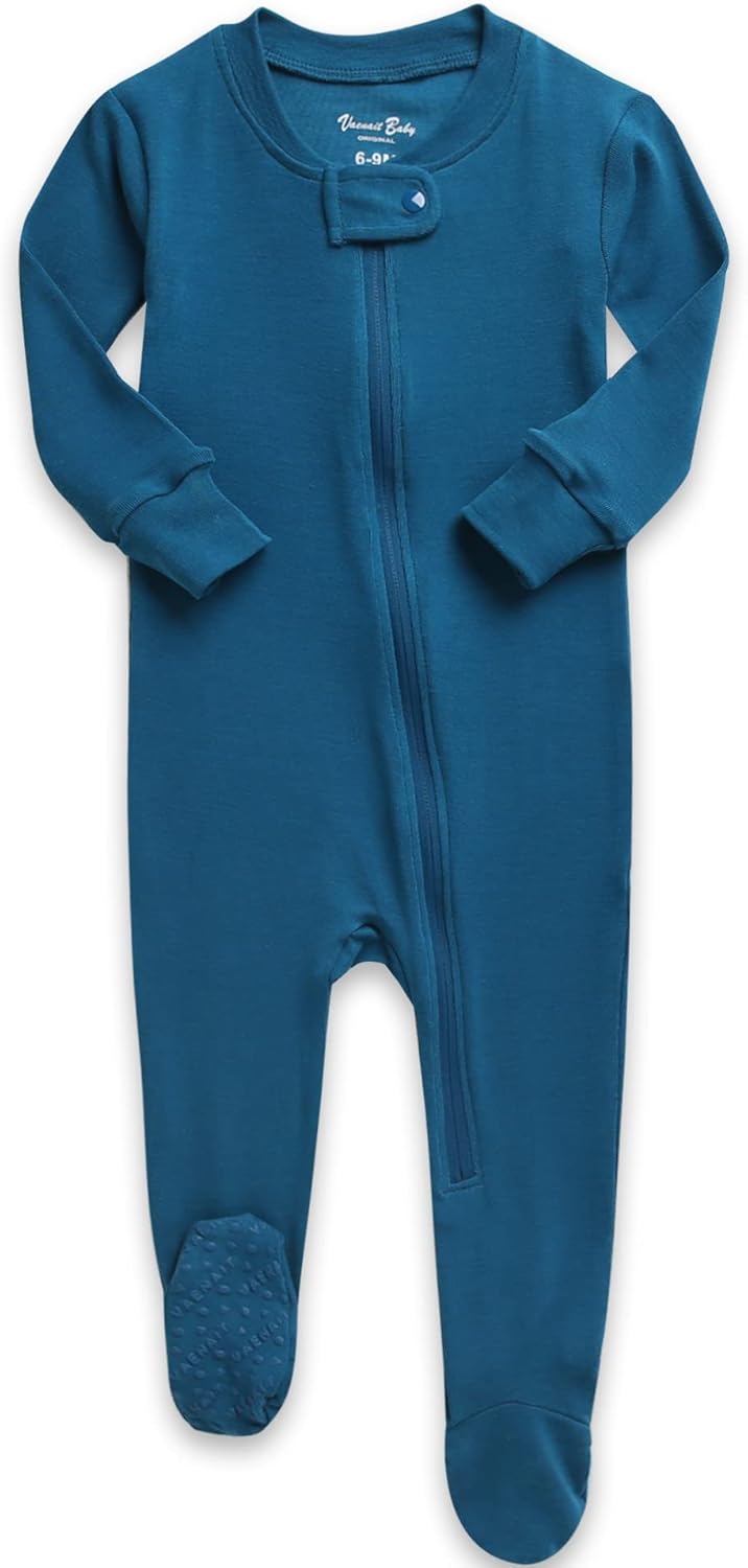 VAENAIT BABY Infant Toddler Boys Girls Footed One-Piece Sleep and Play Premium Modal Pajamas 1-2