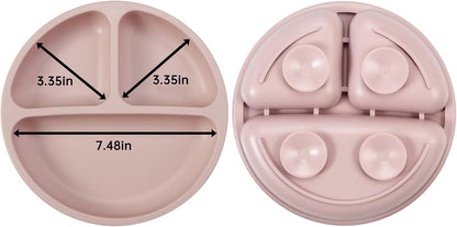 PandaEar Silicone Baby Feeding Set | 9PCS Baby Led Weaning Supplies Self Feeding Utensils | Divided