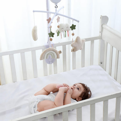COTTONBEBE Crib Mobile 35 Lullaby Music, Cotton Baby Mobiles for Cribs & Pack N Play, Easy to
