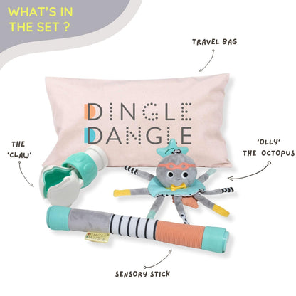 DINGLE DANGLE - Travel Mobile - Lightweight, Portable Baby Mobile - Keeping Baby Happy at Home or