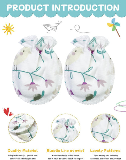 Cute Baby Mittens Newborn, No Scratch Baby Boy Mittens, Baby Girl Hat Gloves for Toddlers, Infant