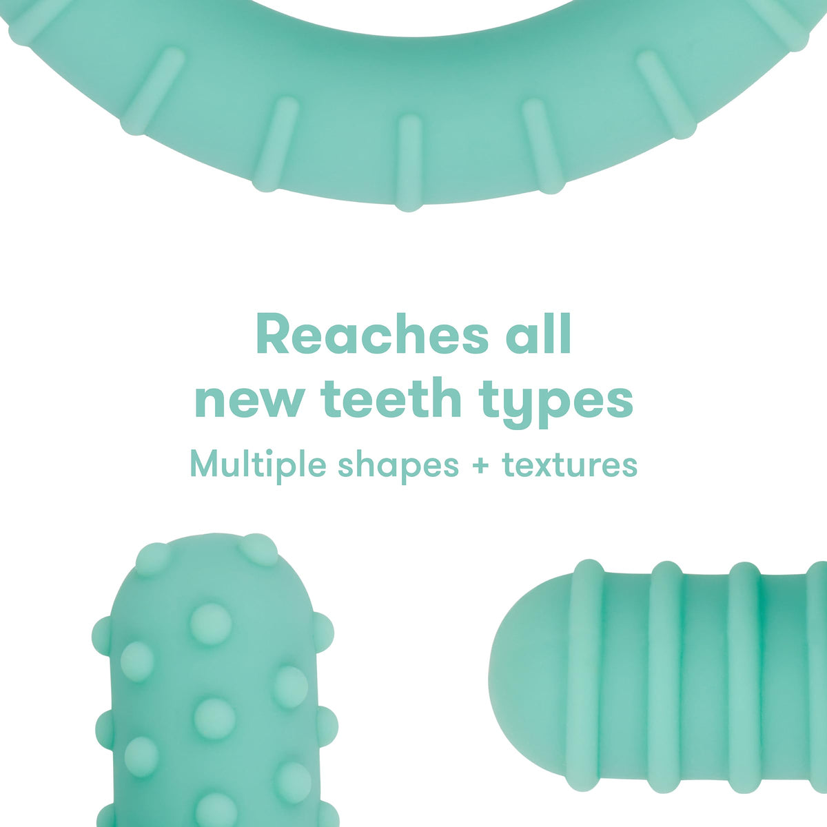 Frida Baby Get-A-Grip Silicone Teether for Teething Pain Relief, Teal
