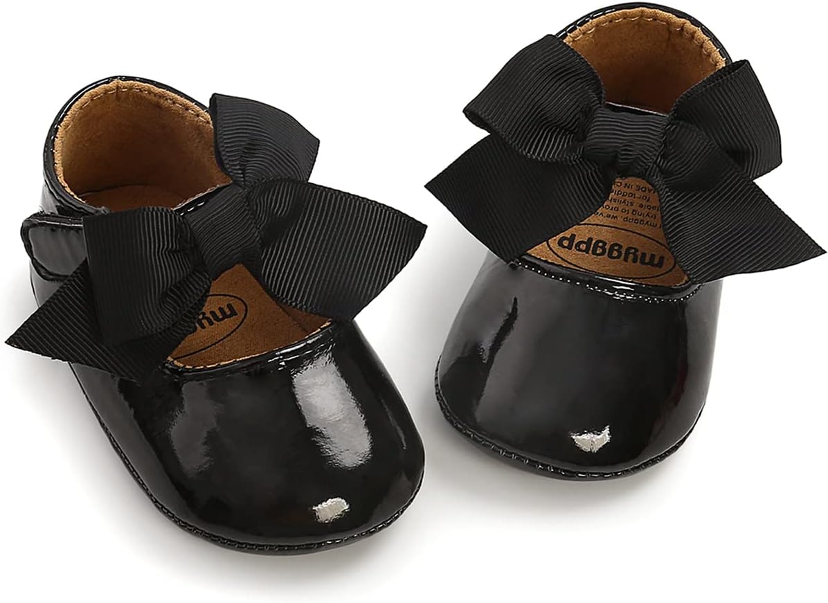 Baby Shoes Mary Jane Flats Non Slip Soft Sole Infant Toddler Sneakers First Walkers Party Christmas