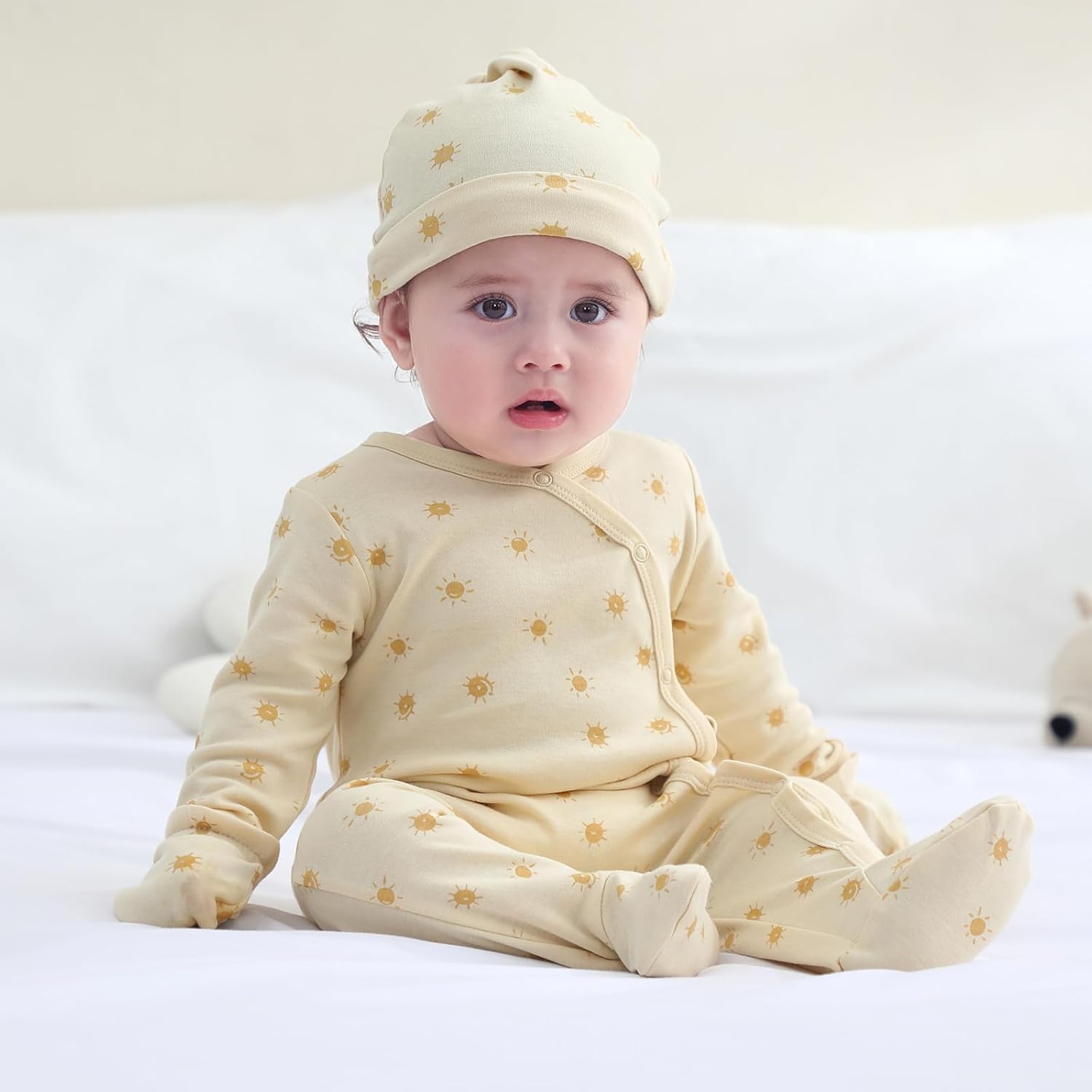 Baby Hats Mittens and Socks Set Cotton Newborn Hat Beanie Soft Infant Girls Boys Caps Gloves 0-6
