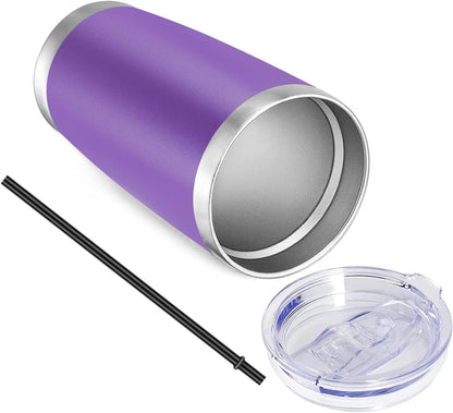 VEGOND 20oz Tumbler with Lid and Straw Stainless Steel Tumbler Cup Bulk Vacuum Insulated Double