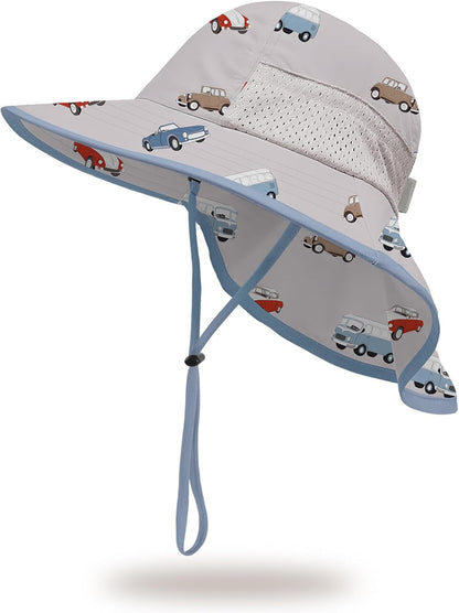 Baby Sun Hat with Neck Flap for Sun Protection Toddler Beach Hat UPF 50+ Outdoors 0-6 Years Boys