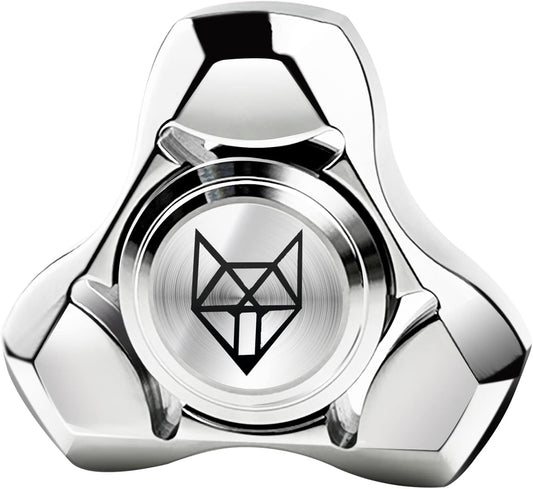 FREELOVE Metal Fidget Spinner for Adults, Stainless Steel Heavy Spinning Toys, Small Mini Fox Hand