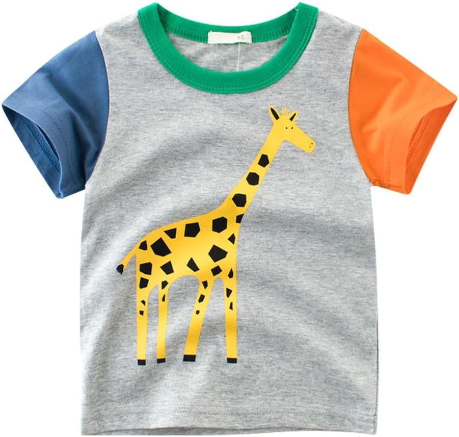 Boys' 4-Pack Excavator Short Sleeve Crewneck T-Shirts Top Tee Size 2-7 Years Toddler Boys' Value