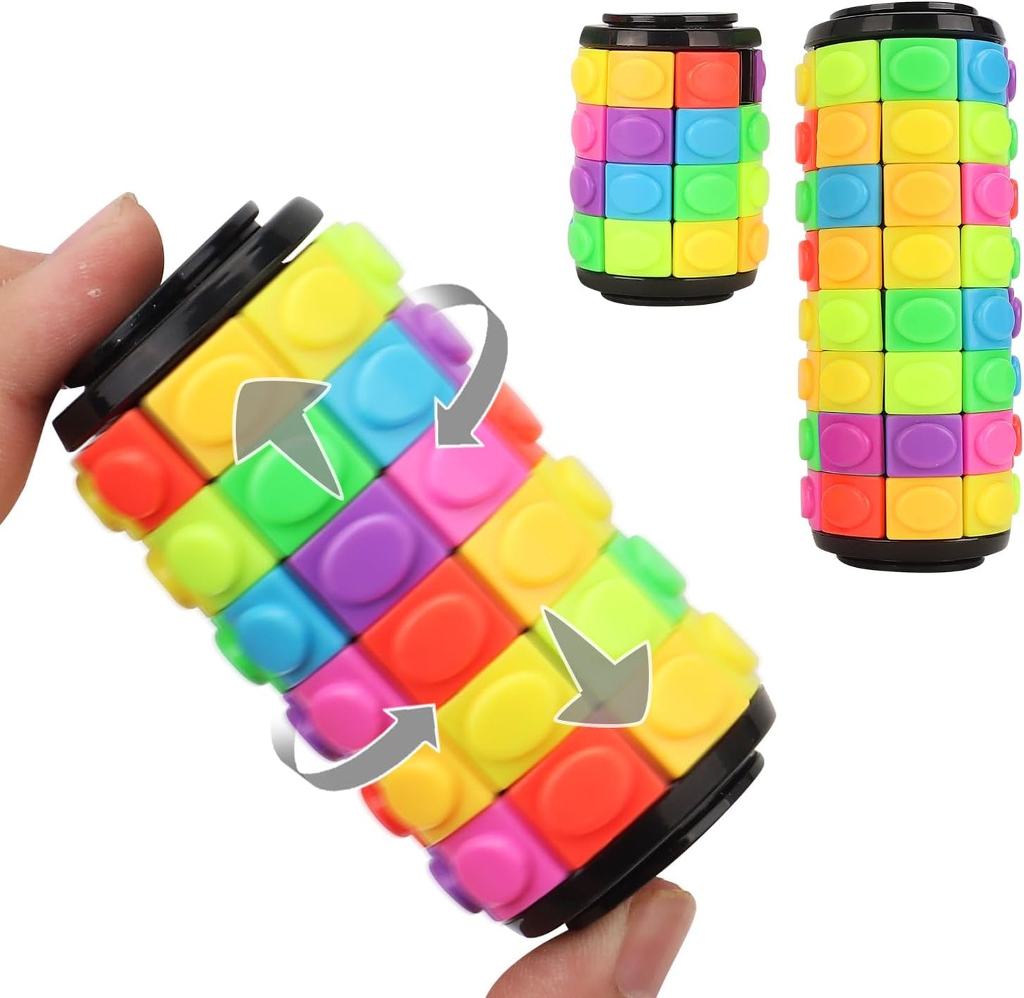 Rotate and Slide Puzzle, Finger Spinner Puzzle, Fidget Toys, Decompression Toy, 8 Colors,7 Layers