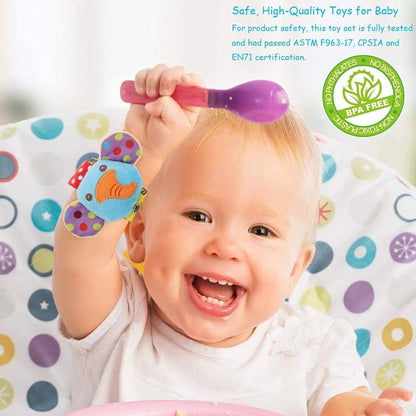 Wrist Rattles Foot Finder Rattle Sock Baby Toy, Rattle Toy, Arm Hand Bracelet Rattle, Feet Leg