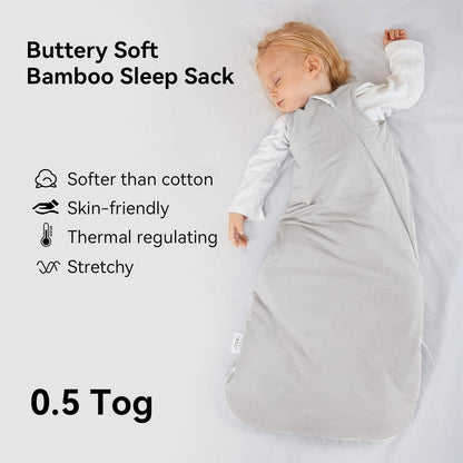 BubblePanda Rayon Made from Bamboo Sleep Sack 0-6 Months 0.5 Tog Soft Newborn Sleep Sack 3-6 Months