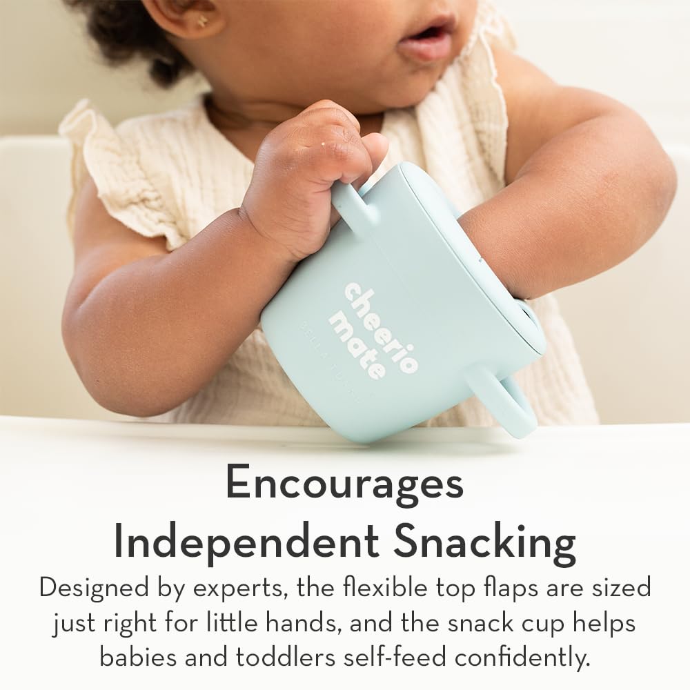 Bella Tunno Snack Cups for Toddlers, Silicone Spill Proof Food Container with Lid, Babies & Kids
