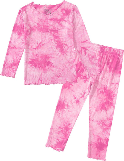 Jimonda Kids Soft Rayon From Bamboo Sleepwear Long Sleeve Boys Girls Pajama Outdoor 2-Piece