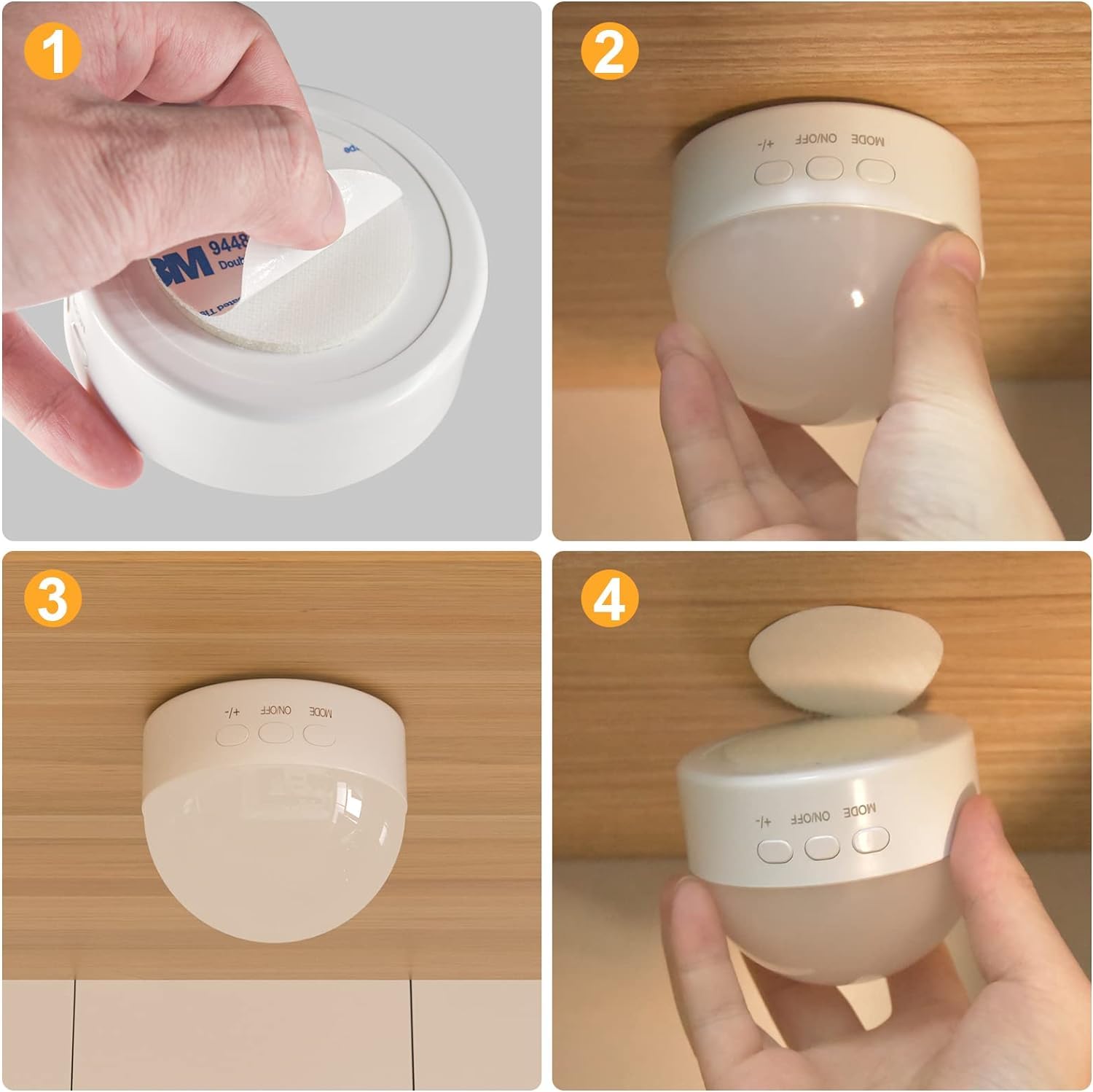 Kintion Night Light, Dimmable 8 Color Portable LED Night Light, 1800mAh Rechargeable Nursery Light