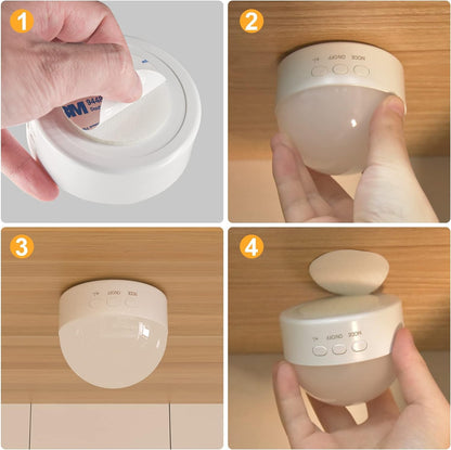 Kintion Portable Night Light, Dimmable 8 Color Lighting, 1800mAh Battery Rechargeable, Small LED
