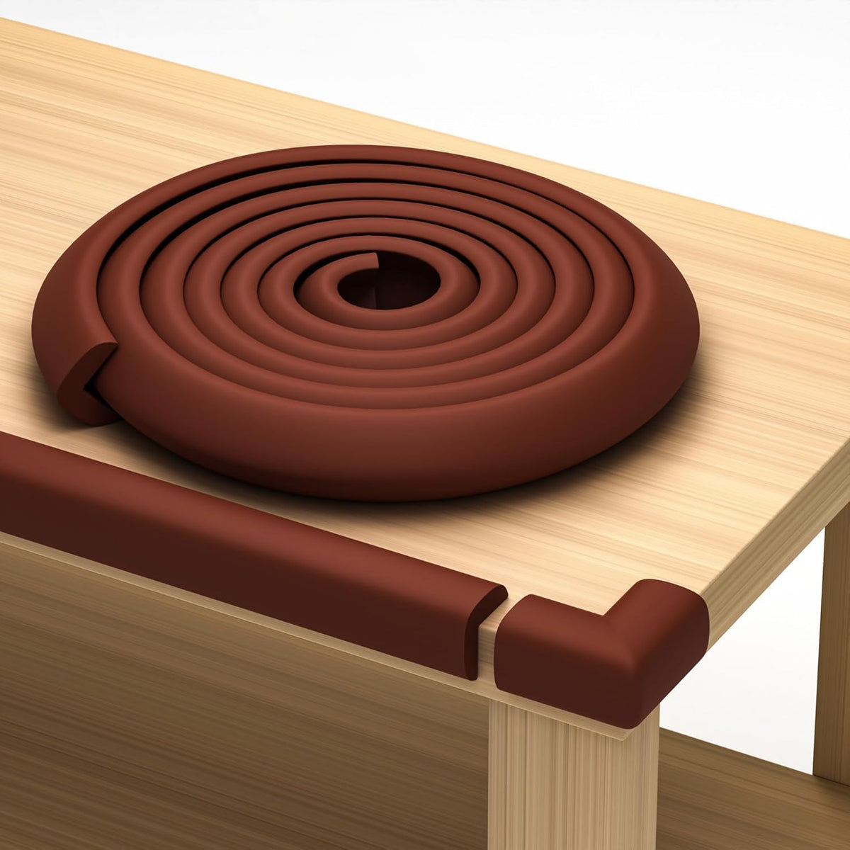 Furniture Edge 16.2ft & Corner Guards | Protective Foam Cushion | 15ft Bumper 4 Adhesive Childsafe