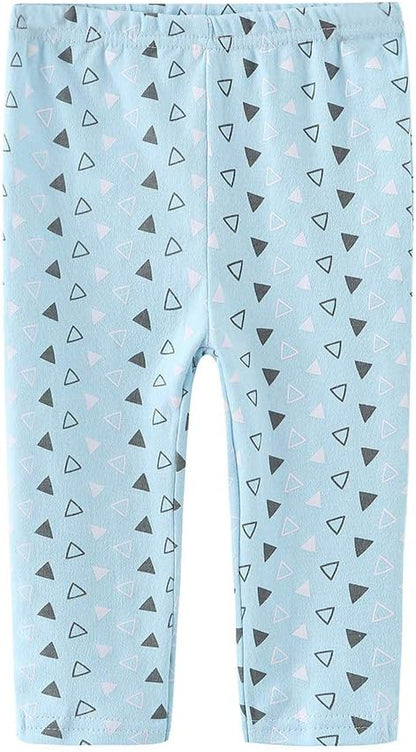 Unisex Newborn Baby Cotton 4-Pack Pants Embroidery Pringting Casual Leggings 0-24 Months for Boys