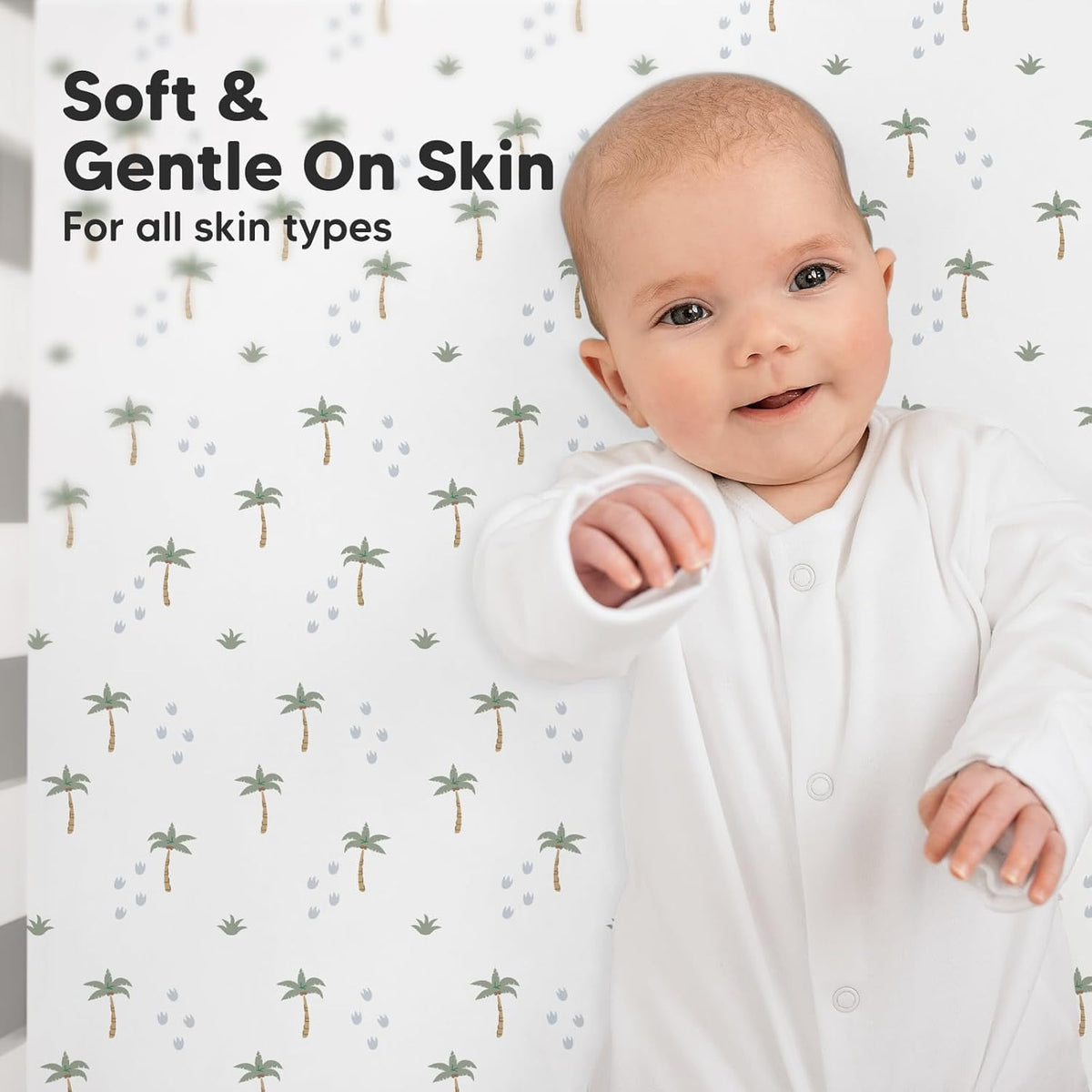 KeaBabies 2-Pack Organic Crib Sheets for Boys, Girls - 52x28 Fitted Crib Mattress Sheet Neutral
