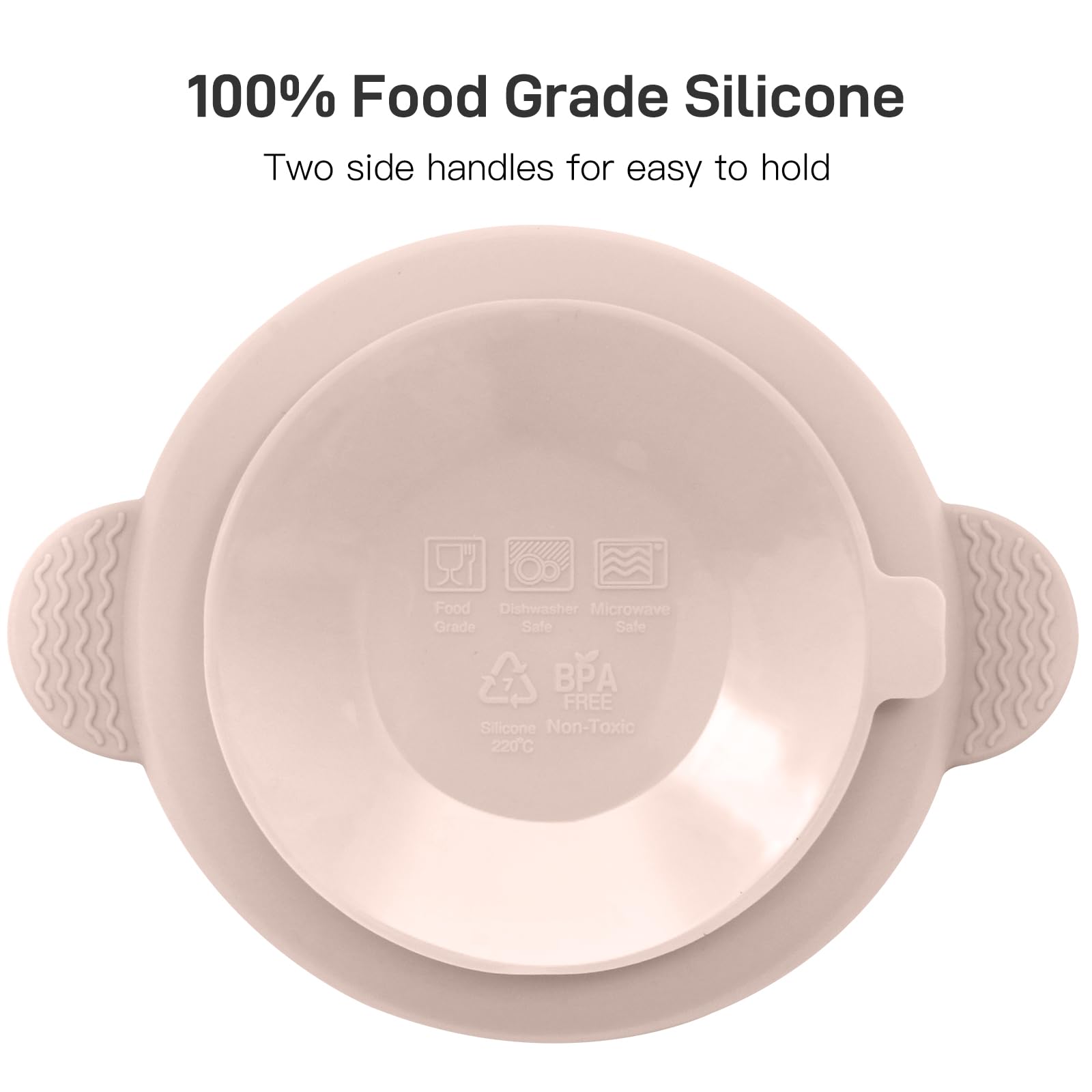 Eascrozn 3 Pack Baby Bowls with Suction and Baby Spoons, BPA Free
