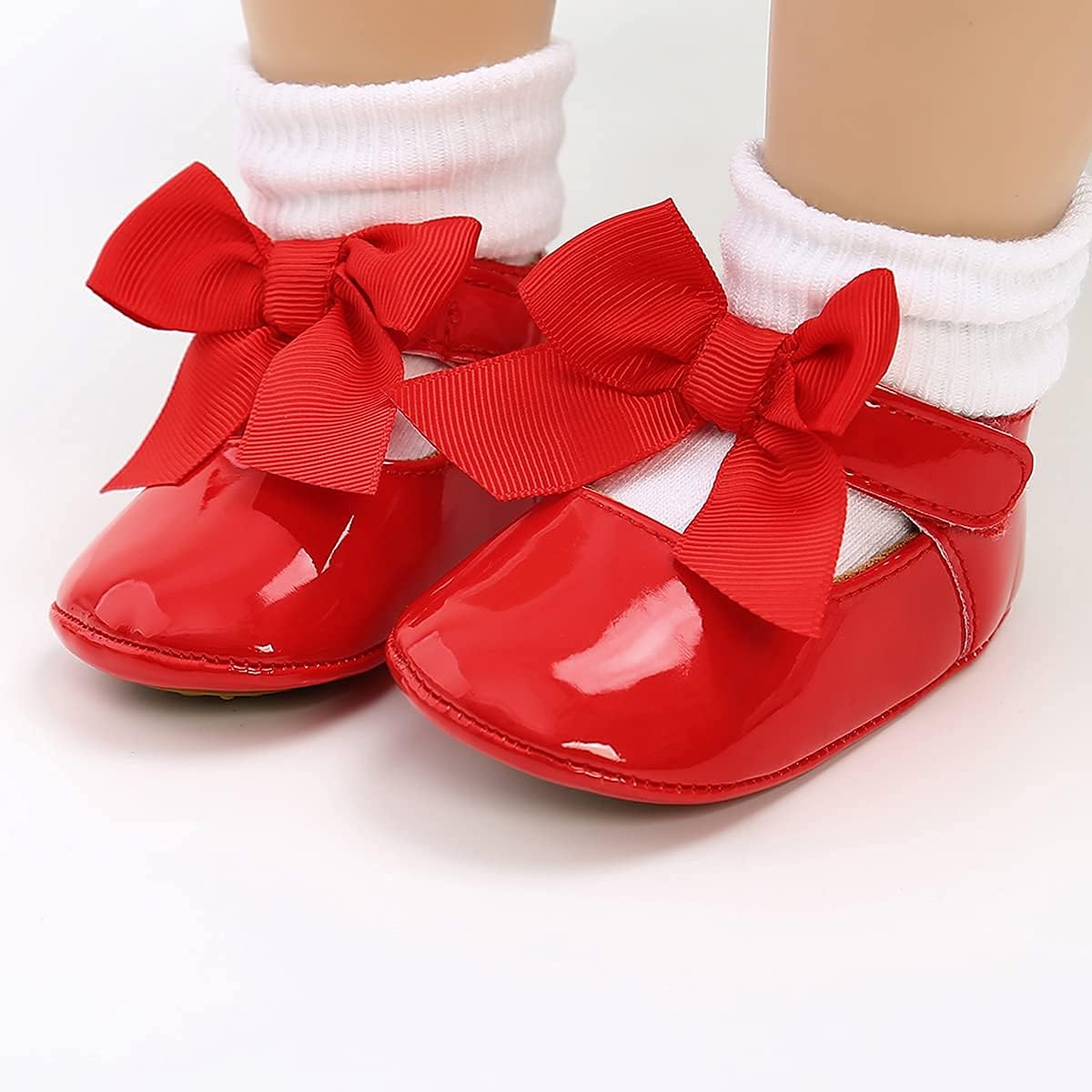 Baby Shoes Mary Jane Flats Non Slip Soft Sole Infant Toddler Sneakers First Walkers Party Christmas