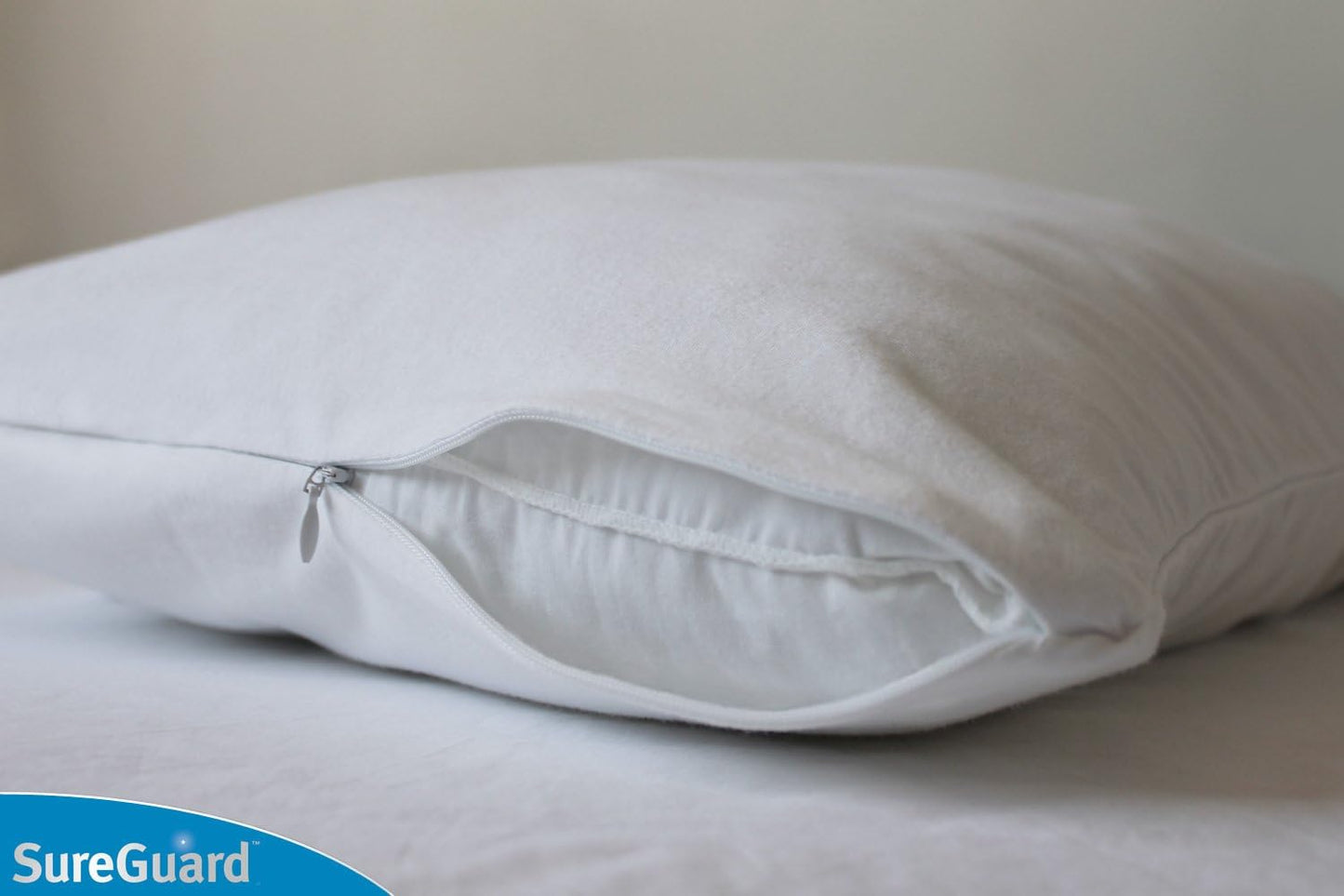 Set of 2 Travel Size SureGuard Pillow Protectors - 100% Waterproof, Bed Bug Proof, Hypoallergenic