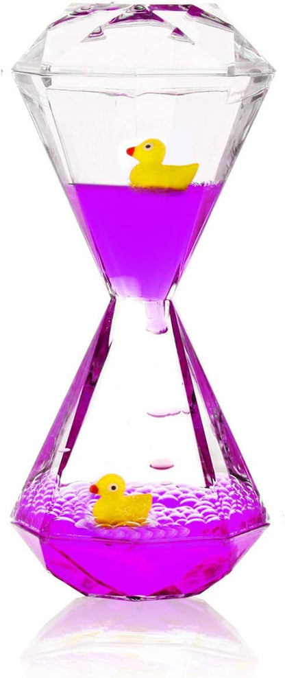 YUE Motion Liquid Motion Bubbler Floating Sea Creatures, Diamond Shaped Liquid Timer for Fidget