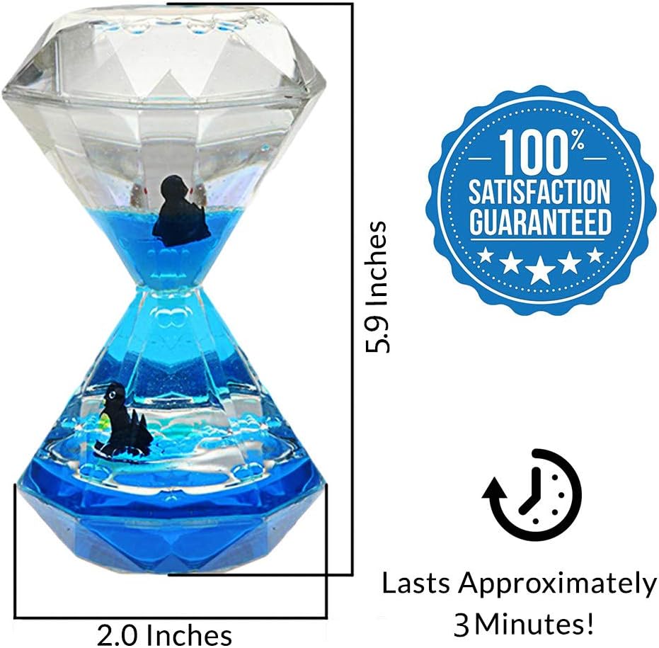 YUE MOTION Liquid Motion Bubbler Timer/Diamond Shaped Liquid Timer for Fidget Toy,Autism Toys