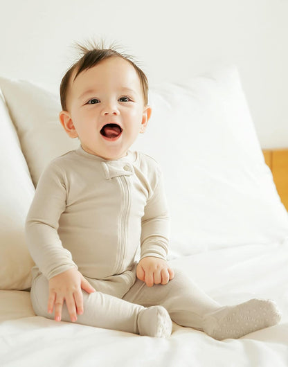 VAENAIT BABY Infant Toddler Boys Girls Footed One-Piece Sleep and Play Premium Modal Pajamas 1-2