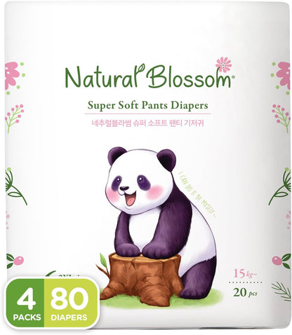 Pull-On Baby Diapers | Ultra-Slim, Hypoallergenic, Super Soft, Vegan | Size 6 (4T-5T, 33 lbs+) | 80
