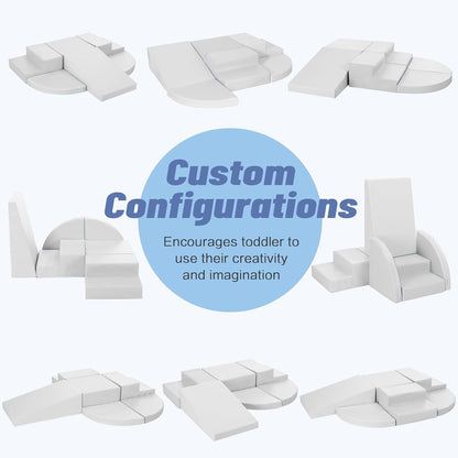 6-Piece Soft PU Leather Toddlers Climbing Toys, Baby Foam Climbing Blocks for Kids 3, Baby Climbing