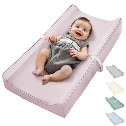 Vegan Leather Waterproof Baby Changing Pad - Wipeable, Extra Thick & Portable & Non-Slip Diaper Mat
