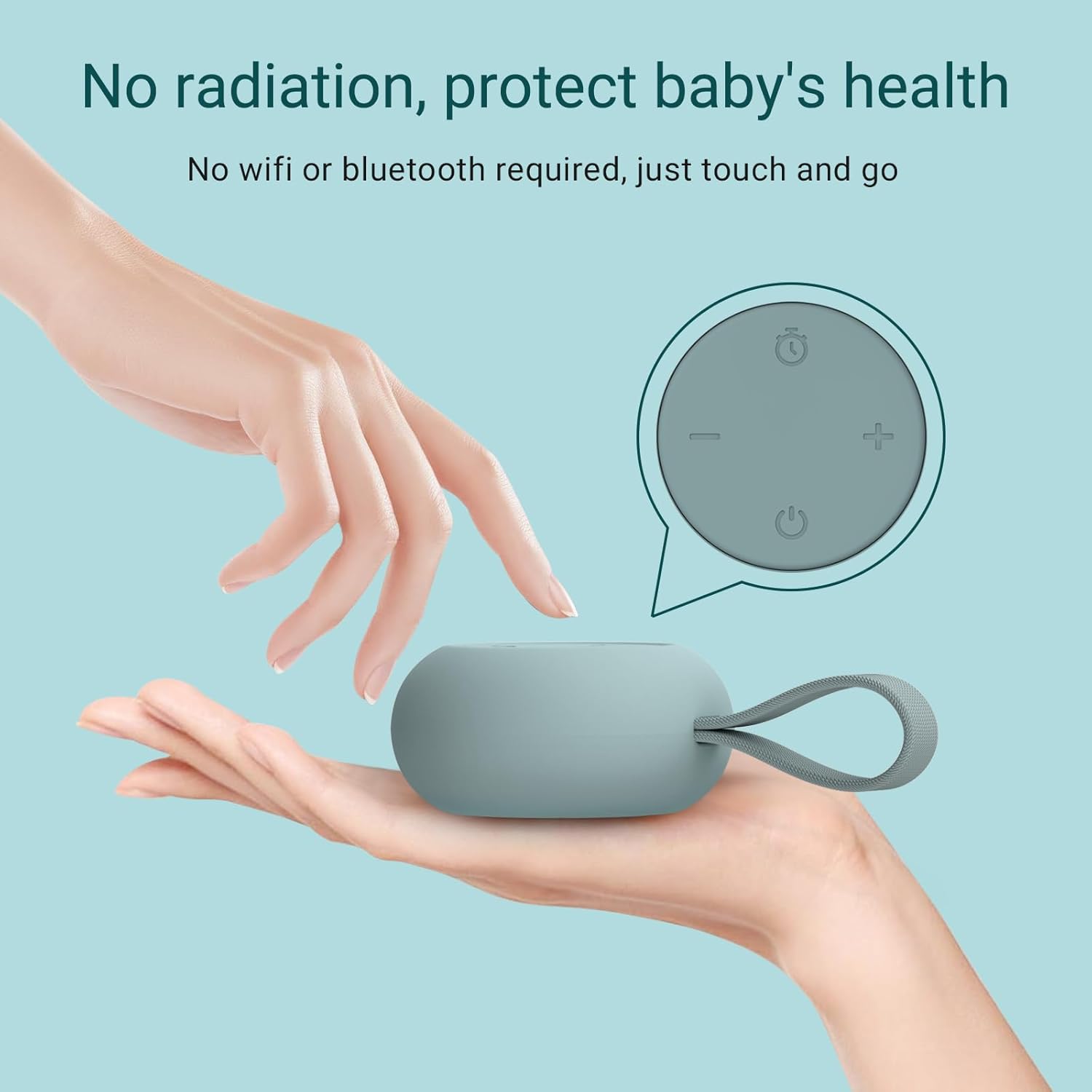 Portable Baby Sound Machine [White Noise for Babies Kids Adults][Sleep Soother][Timer Function][12