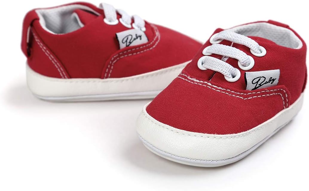 Morbido Infant Baby Boys Girls Canvas Sneaker Toddler Slip On Anti Skid Newborn First Walkers Candy