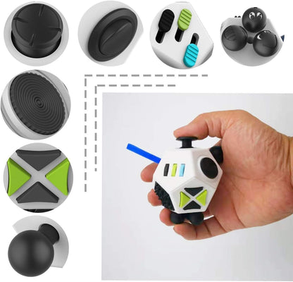 Fidget Dodecagon –12-Side Fidget Toys Cube Relieves Stress and Anxiety Anti Depression Cube for