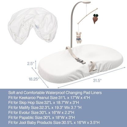 1-Pack Changing pad Cover Waterproof - Soft Baby Baby Changing pad Cover,Contour Changing Pads