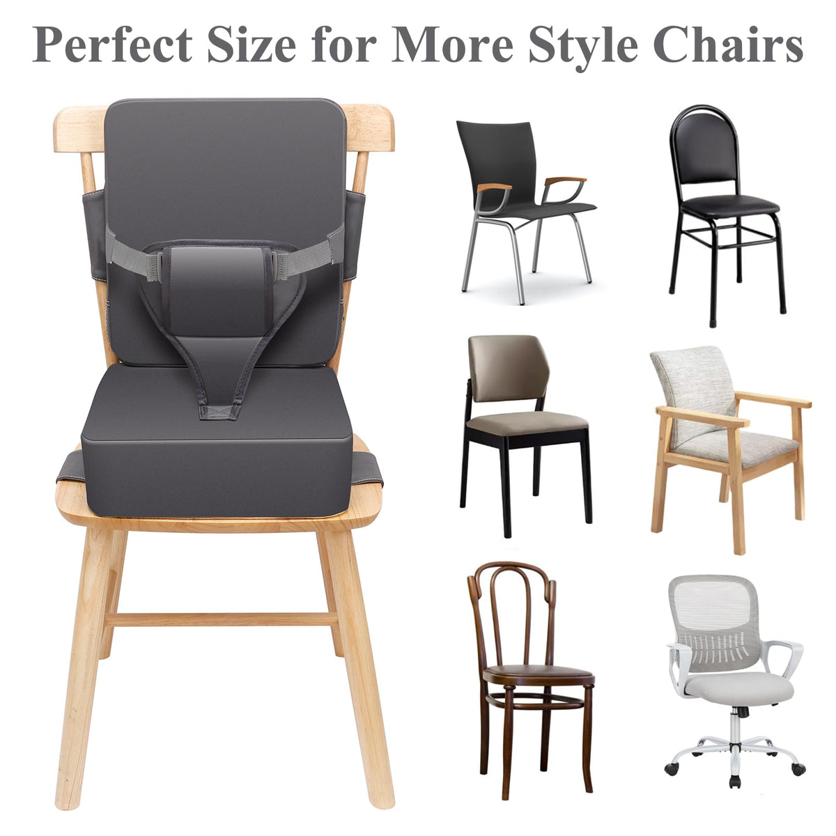 TOTIDYH Toddler Booster Seat for Dining Table,Kitchen Chair Booster Cushion