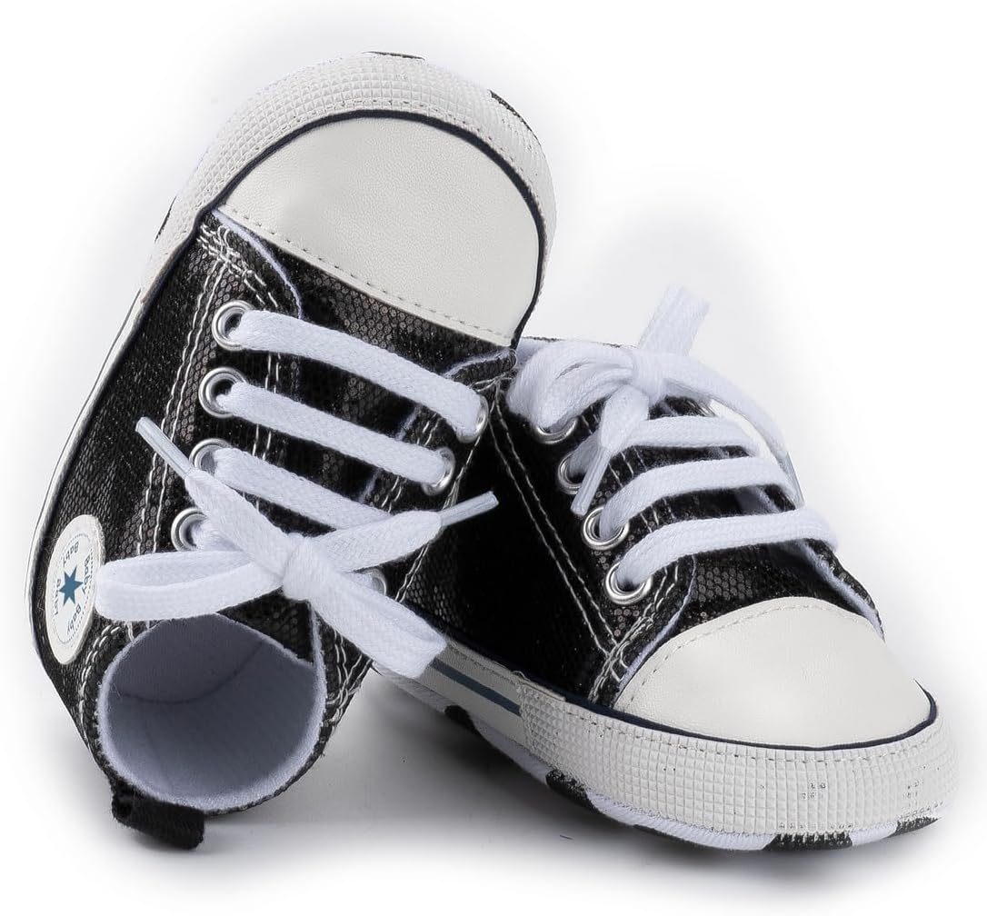 Unisex Baby Girls Boys Canvas High-top Shoes, Newborn Infant Anti-Slip Soft Sole Frist Walking
