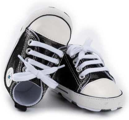 Unisex Baby Girls Boys Canvas High-top Shoes, Newborn Infant Anti-Slip Soft Sole Frist Walking