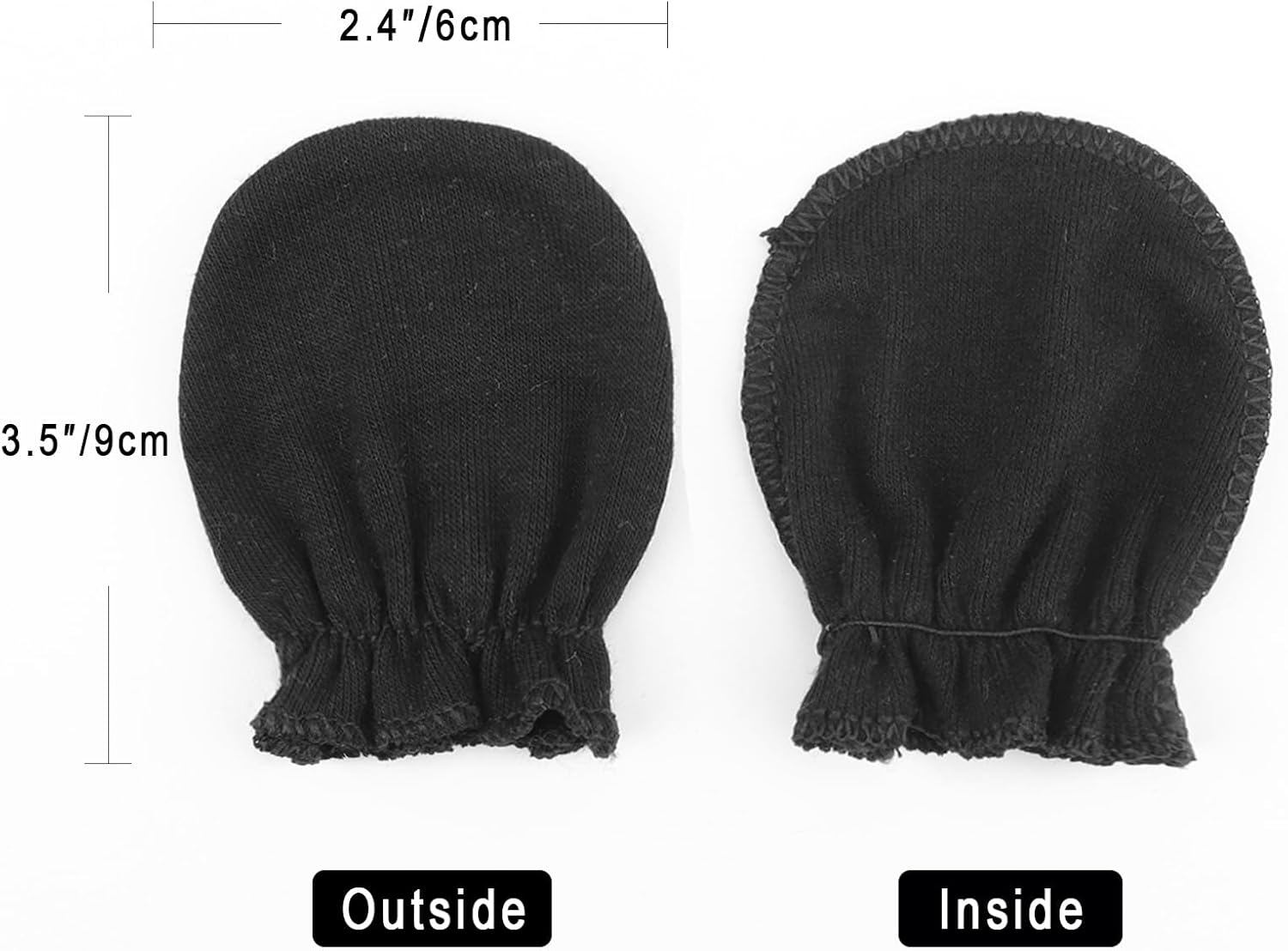 Newborn Baby Mittens No Scratch Cotton Elastic Wrist Gloves Infant Toddler Mittens for Baby Boy