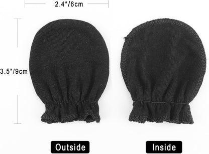 Newborn Baby Mittens No Scratch Cotton Elastic Wrist Gloves Infant Toddler Mittens for Baby Boy