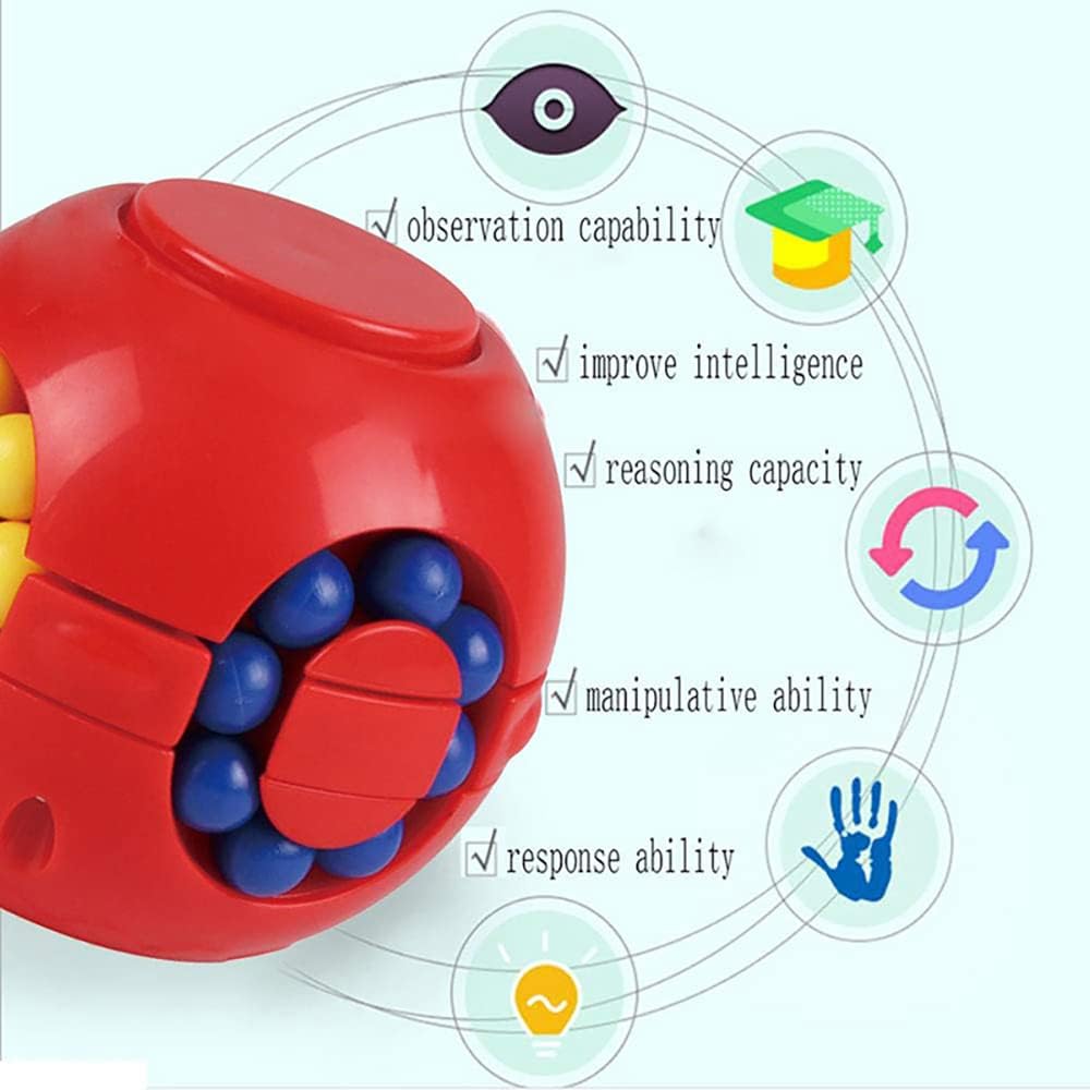 Rotating Bean Magic Cube Fidget Puzzle Toys Anti Stress Ball IQ Games Educational Sensory Easter