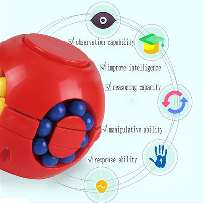 Rotating Bean Magic Cube Fidget Puzzle Toys Anti Stress Ball IQ Games Educational Sensory Easter