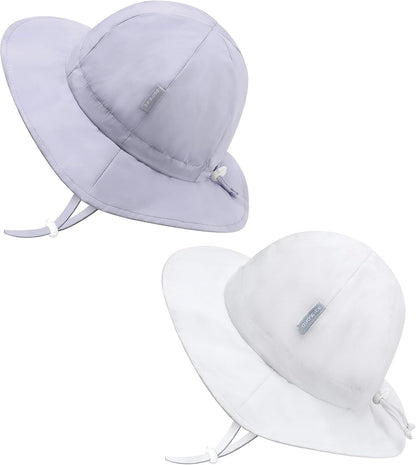 UPF 50+ Baby Bucket Hat - Wide Brim Sun Protection Beach Cap for Girls - Cute & Adjustable Toddler