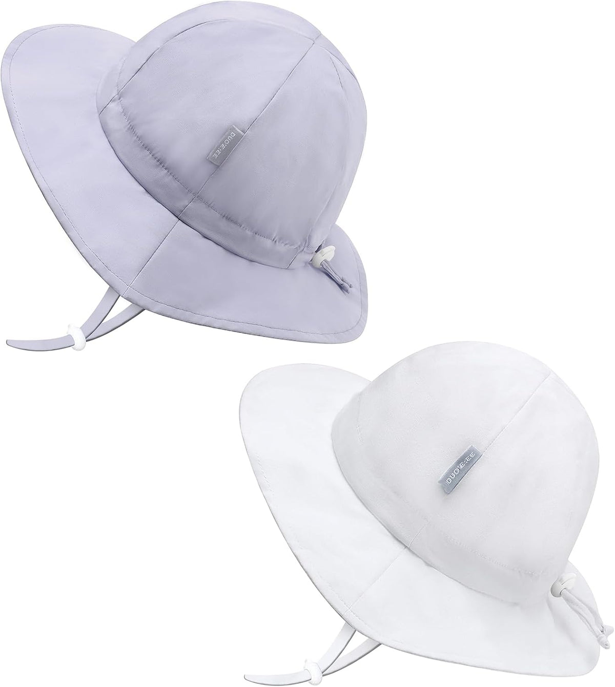 UPF 50+ Baby Bucket Hat - Wide Brim Sun Protection Beach Cap for Girls - Cute & Adjustable Toddler