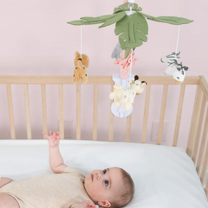 The Peanutshell Crib Mobile for Girls - Soft Pink Musical Baby Crib Mobile with 12 Lullabies, Cute