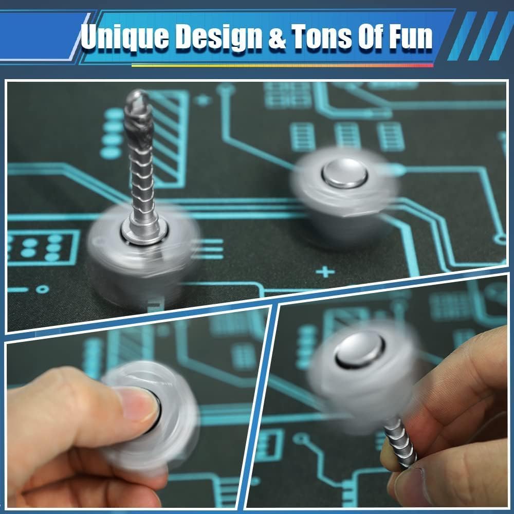 Thor's Hammer Fidget Spinner Toy, Metal 2 in 1 Mjolnir Hammer for Kids Adults, Shield Keychain