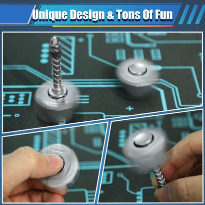 Thor's Hammer Fidget Spinner Toy, Metal 2 in 1 Mjolnir Hammer for Kids Adults, Shield Keychain