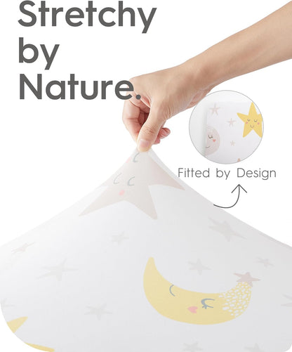 Cloud-Like Soft Pack N Play Sheets - Compatible with Graco, 4moms, Dream On Me, Baby Trend and